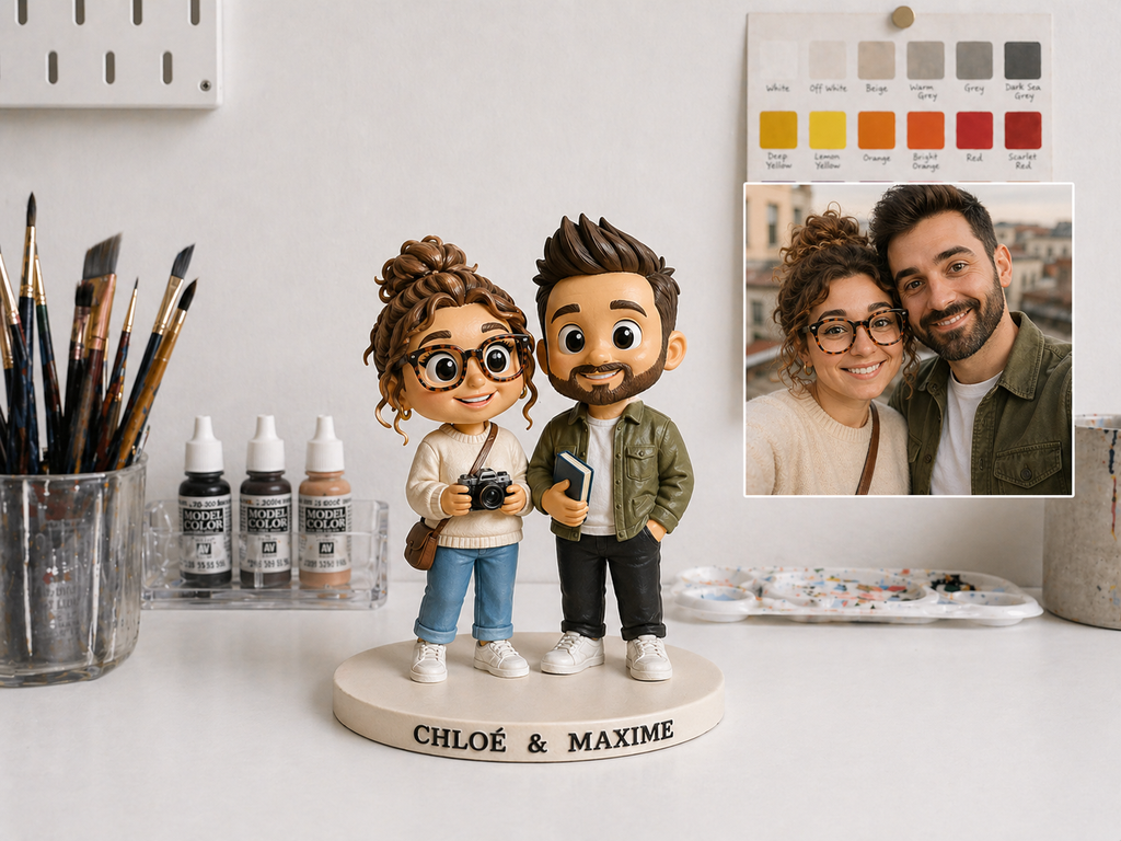 Custom Figurine | Personalized 3D figurine| wedding gift | cake topper figurine | couples and families (10 CM, 1 Person)